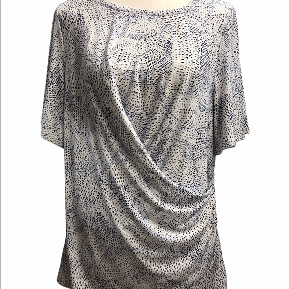 Chaus Wrap Short Flutter Sleeve Blouse Size Large - Picture 8 of 9